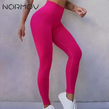 NORMOV Безшевни спортни панталони за жени, спортни панталони с ефект повдигащ, дамски панталони за фитнес с висока талия, женски обикновена панталони за йога, дамски чорапогащи