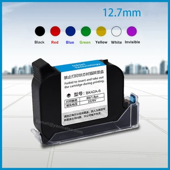 Съвместим с BK42A-6 касета за мастилено-струен принтер HP A-level с висока адгезией, быстросохнущий на разтворител, 12.7 mm, за ръчни онлайн мастилено-струен принтер