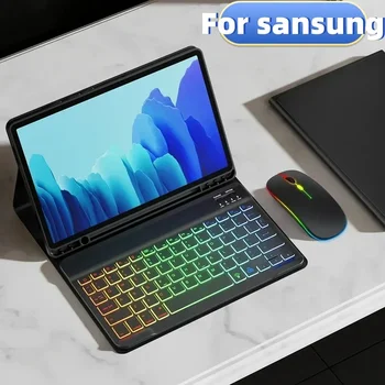 За Samsung Galaxy Tab A9 Plus 11-инчов калъф, сменяем калъф-клавиатура за Samsung Tab A9 + SM-X210N/X216B A8 10,5 