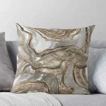 Възглавница от течен мрамор, перли и злато, декоративни калъфки за възглавници за дивана, Калъфки за възглавници, калъфи за възглавници, диван
