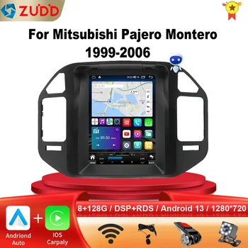 Android 13 Радиото в автомобила Мултимедиен за Mitsubishi Pajero V60 68 V73 1999-2006 Tesla Style 2Din Стерео Навигация Carplay