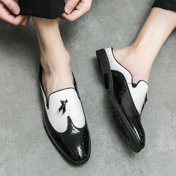 Модерен мъжки ежедневни обувки, чехли, качествени Мъжки обувки Луксозни брандираната банкетная обувки, чехли за партита, Дизайнерски обувки, чехли за мъже