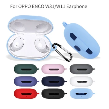 Нов Силиконов Защитен Калъф за OPPO ENCO W31 за OPPO ENCO W11 Кутия За Безжични Слушалки Защита От Надраскване с една Кука