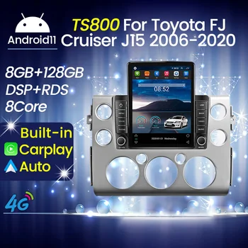 8-ядрени авто Android в стил Tesla Auto Carplay Мултимедиен Навигационен плейър, Радио, GPS, Стерео за Toyota FJ Cruiser J15 2006-2020 BT
