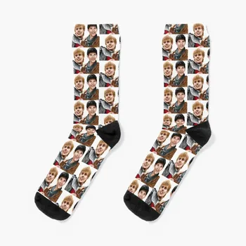 Чорапи с Мерлином и Артър, чорапи до щиколоток, спортни чорапи, чорапи с герои от анимационни филми, мъжки, дамски чорапи