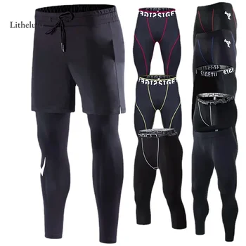 LUlogo Свободни Спортни панталони Оверсайз за Мъже, Панталони за Фитнес, бързо съхнещи Спортни панталони, Стегнати и Плюшени панталони за малки крака (5xl 6XL)