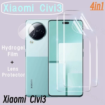 Екран Протектор За Xiaomi Civi 3 Civi3 Гидрогелевая Филм За Камера Защитно Фолио За Xiaomi Mi Civi3 civi 3 Full Cover Film