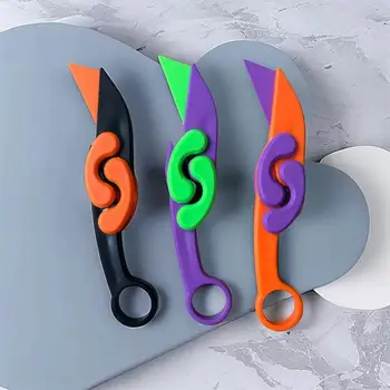 Гравитационный нож, модерен, забавен и практичен, уникален дизайн на нокти, висококачествено 3D-печат, компактен и преносим нож за моркови.