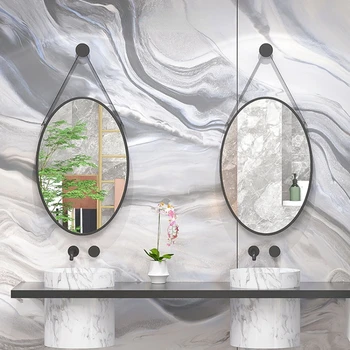 Декоративно огледало в скандинавски стил, Подвесное декоративно огледало за душата, Овално козметично бижу Espejo, Хол YY50DM