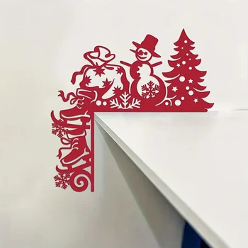 1бр Червени Метални Дръжки ъгъл на декорация, Врата за Коледно парти, рамка, която рамка, Ъглови украса, украса на стените