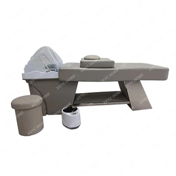 Стол за шампоан Тайландски Плосък масаж с постоянна температура, Нощно терапия, Стол за шампоан, Керамична купа