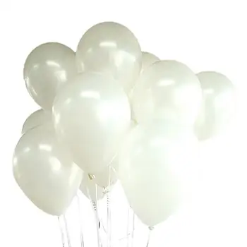 100шт Бели Латексови Балони На Рожден Ден Украса на Сватбената Парти Клуб Балони микс от Цветни Балони За Партита
