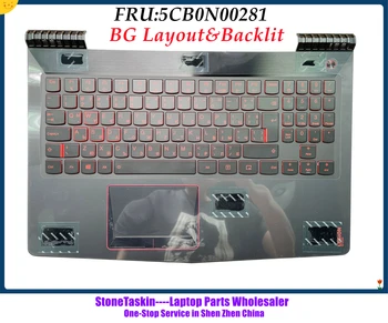 Български корпус на лаптоп клавиатура Горната част на корпуса на lenovo Legion Y520-15 Y720-15 5CB0N00281 Поставка за ръце на колекцията с ЧЕРВЕНА подсветка