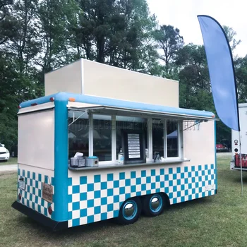 Продава се мобилен кухненски ремарке Allbetter нов дизайн Food Камион с 4-метров квадратна ремарке за хамбургери, пица, барбекю, заведения за бързо хранене