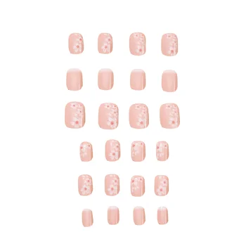 Розови кръгли прижимные пирони, Тънка пълно покритие, Кратко декорация за нокти за украса на пръстите, Направи си САМ