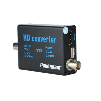 Преобразувател BNC към HDMI конвертор на видео сигнал с висока разделителна способност, преобразувател на сигнала AHD / TVI / CVI / CVBS на сигнал HDMI / VGA / CVBS