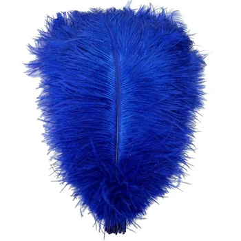 Продажба на едро 10шт естествени Страусиных пера на кралския син цвят за бродерия, 15-70 см, Карнавални Аксесоари за Сватба от Страусиных пера, Орнаменти,
