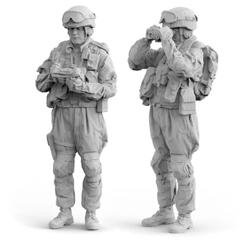 1/35 2 войник, Руската армия, смоляная модел войник, GK, модерна военна тема, комплект в разглобено формата и неокрашенный