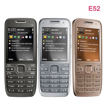 Оригинален мобилен телефон E52 с отключена Bluetooth, WIFI, GPS, 3G, руски, арабски, ивритская клавиатура, стария телефон на 2009 година на издаване, 3 цвята