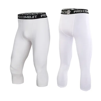 Мъжки защитни панталони, за да предпази от сблъсъци, баскетболни спортни чорапи 3/4, гамаши, със защитни наколенниками, спортни компресия панталони