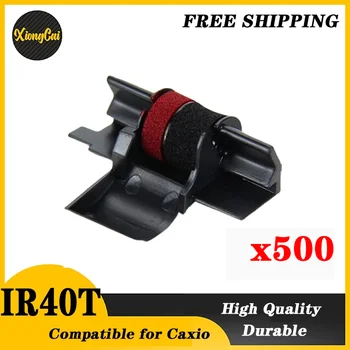 500ШТ Черно/червено мастило валяк IR40T IR-40T Съвместима лента за принтер casio FR 2550 2500 HR100 HR150 HR7 HR8 HR16
