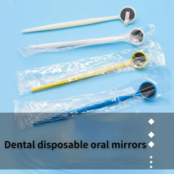 Еднократно Стоматологично Пластмасови Огледало за устата, Орален Рефлектор, Проверка на вътрешността на Стоматологични материали за лечение, Избелване на Зъби, Чист Инструмент