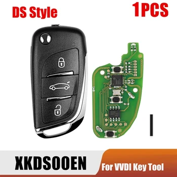 За Xhorse XKDS00EN Универсален Кабелен Отдалечен Ключ Flip Fob с 3 Бутони За Volkswagen DS Type Инструмент VVDI Key