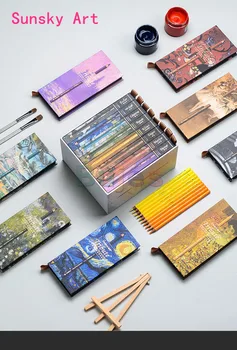 Луксозна КОЛЕКЦИЯ Marco Marco MASTERS 80 Color Professional Fine Art Artist Набор от Маслени Цветни моливи за рисуване комплект цветни моливи