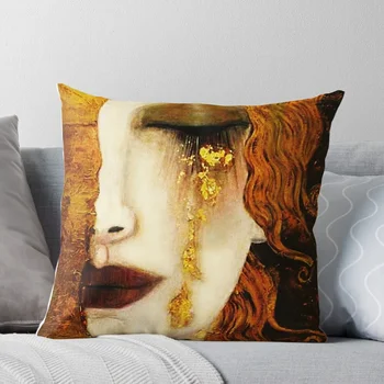 Възглавница Klimt Golden Сълзи, декоративни калъфи за мека мебел, възглавници за легло