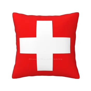 Флаг на Швейцария Модерен Калъф За Диванной възглавници Калъфка Швейцария Швейцарски Флаг Schweiz Suisse Svizzera И Svizra Zürich