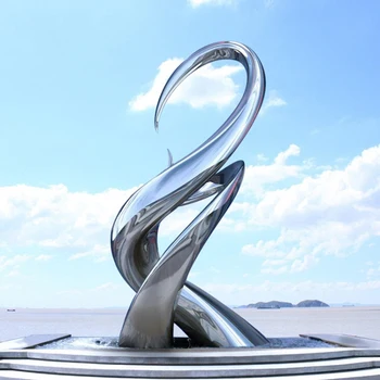 Скулптура от неръждаема стомана, Изработен по поръчка на Метални Абстрактен Художествен пейзаж, Голяма квадратна Нажежен Земния кух балон.