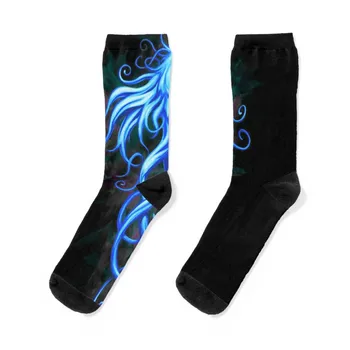 Сини чорапи Royal Phoenix с прозрачни пръсти, спортни чорапи Дамски мъжки