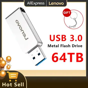 Lenovo USB 3.0 Флаш Памет Метална Флаш Памет 64 TB 16 TB 8 TB 4 TB Мобилно Съхранение Високоскоростен Memory Stick Стик За Ps4 Ps5 Таблет