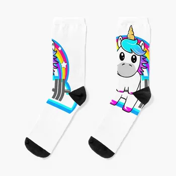 Сладък чорапи с щанга под формата на еднорог / Fitness Life, мъжки и дамски спортни чорапи с нескользящим пръсти по поръчка