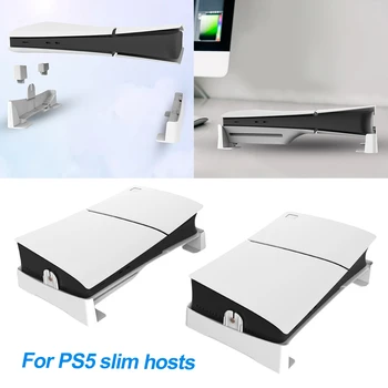 За PS5 Slim Базова поставка за конзола, Стабилна стойка за съхранение, Странично оттичане, фланец за употреба, аксесоари за Playstation 5 Slim