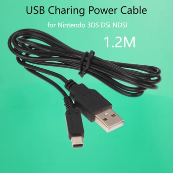 1.2 m USB-кабел за захранване Charing за зарядно за кола за Nintendo 3DS DSi NDSI