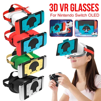 3D VR Очила За Nintendo Switch OLED Удобна лента за глава За Филми Виртуална Реалност Gamer 3D лента за глава За Очила за Виртуална Реалност Аксесоари