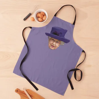 Кралица Елизабет II в лилава шапка, престилка, женски кухненски престилки, кухненска престилка за кухнята