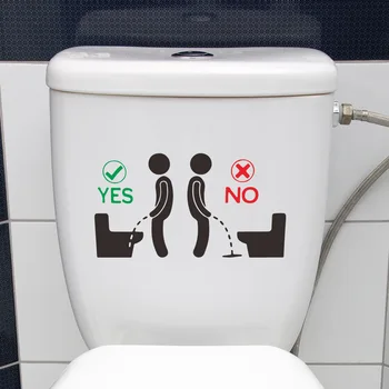 1бр 3D стикери за тоалетна, сменяеми етикети за тоалетна, украса за тоалетна в банята, самозалепващи стикери за стена
