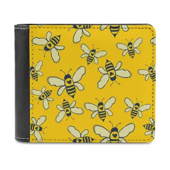 Чантата от кожа Honey Дейци Мъжки портфейл в чантата си Пари Клипове Jmhurd Honey Bees, Медоносни пчели, Насекоми за опазване на природата, бръмбари