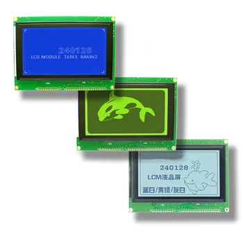 4,7-инчов 34P Паралелен COB/SMT LCD 240128A Графичен Экранный Модул RA6963 Контролер на Еквалайзера 5V 3.3 V Бяло/Синьо/Жълто-Зелено Осветление