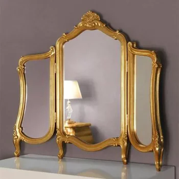 Нередовен ретро огледален стенен грим за голяма спалня, антикварное качествено огледало луксозен 3D дизайн, джобно ресни Wanddeko Home Decor