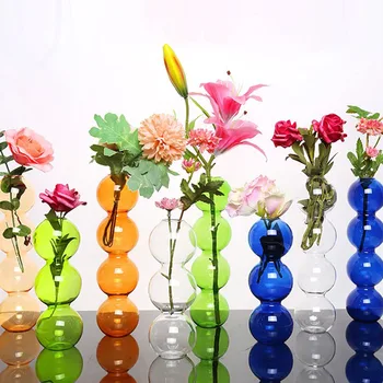 Декоративно Стъкло Скандинавски Състав Творчески Домашни Вази Сферични Балона Арт Подарък За Рождения Ден На Цветята