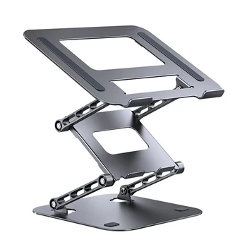 3-слойный титуляр за лаптоп, регулираща се на 360 градуса Сгъваема поставка за телефон и таблет, противоскользящий титуляр от алуминиева сплав за лаптоп с диагонал 11-17 см
