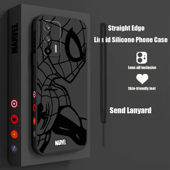 Marvel Spiderman Железния Човек Калъф За Телефон OPPO Reno 9 8 7 SE 6 5 3 2 Z Pro Plus Lite Snapdragon Liquid Left Въже TPU Калъф
