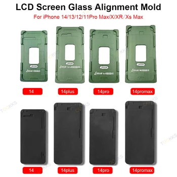 Форма за Изравняване на Стъкло LCD дисплей За iPhone 14 13 12 11 Pro X XR Xs Max Ламинирующая Уплътнението е Гумена Форма За Ремонт Телефон