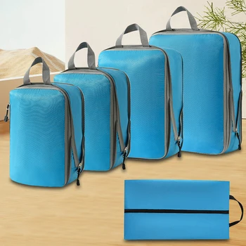 5 Комплекта чанти-организаторите за куфара, Разширяване на организаторите за опаковане с чанта за обувки, чанти-организаторите за багаж, стоки от първа необходимост за пътуване