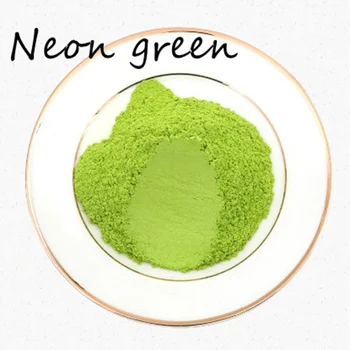 Неоново зелено, 10 г полезна натурална минерална слюдяной прах 