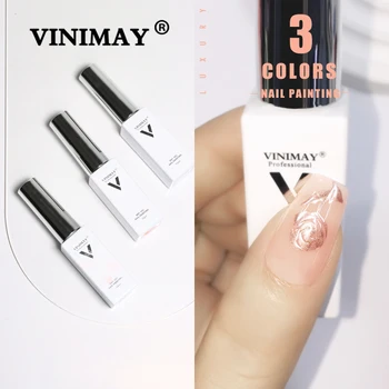 VINIMAY Професионална Метална Златна Сребърна рисувани нокти, Гел-лак за нокти Soak Off UV гел-лак за нокти, Гел-лак Lacque Prime