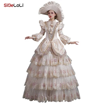 Викторианската Южна красавица, костюмиран от цветна приказка, бална рокля принцеса-дева, сценични костюми